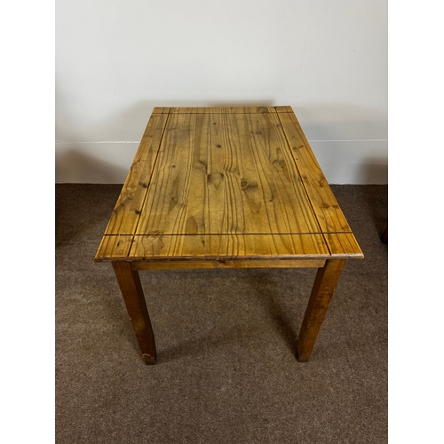 33 - Two modern café/ bar dining tables, together with seven ladder back chairs (9).