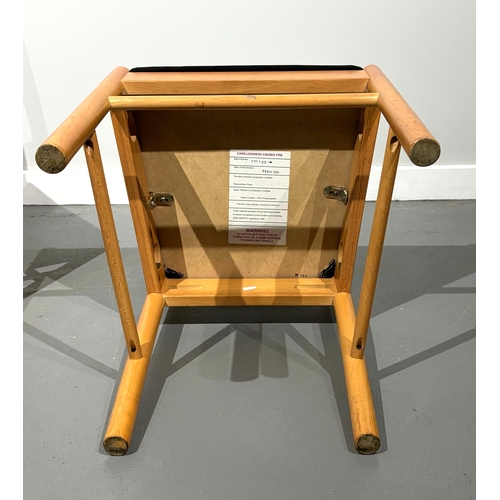 34 - Two modern writing tables and chairs. Long desk measures; 74cm high, 120cm width, 58cm depth; short ... 