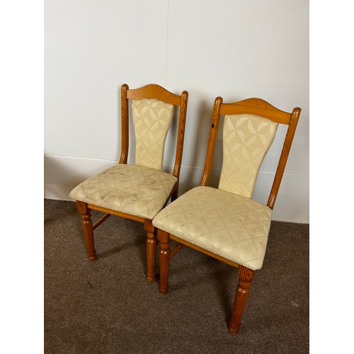 37 - Five modern pine framed chairs, including an armchair, also three late Victorian dining chairs (8).