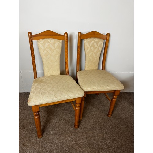 37 - Five modern pine framed chairs, including an armchair, also three late Victorian dining chairs (8).