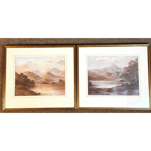 38 - Seven assorted pictures and prints, including  “Cocker Spaniels - Black and Blue Rhone”; a hand sewn... 