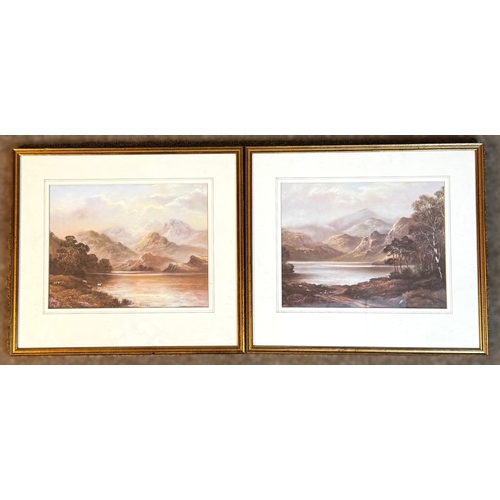 38 - Seven assorted pictures and prints, including  “Cocker Spaniels - Black and Blue Rhone”; a hand sewn... 