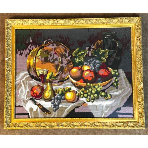 38 - Seven assorted pictures and prints, including  “Cocker Spaniels - Black and Blue Rhone”; a hand sewn... 