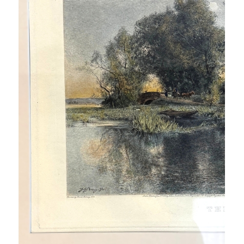 38 - Seven assorted pictures and prints, including  “Cocker Spaniels - Black and Blue Rhone”; a hand sewn... 