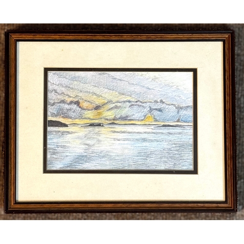 38 - Seven assorted pictures and prints, including  “Cocker Spaniels - Black and Blue Rhone”; a hand sewn... 