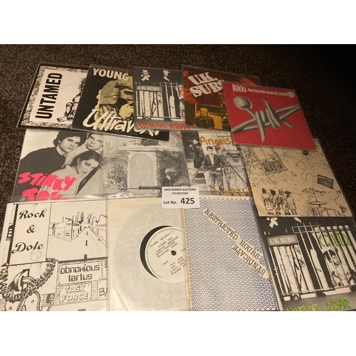 425 - Records : Punk -  Collection of rare 7