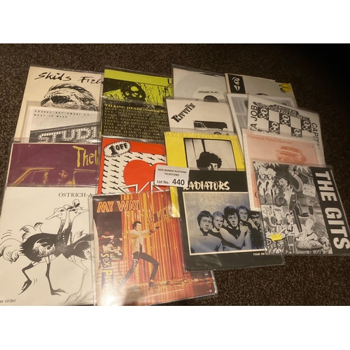 440 - Records : Punk/New Wave - rare collection of singles inc The Warp, Urse, Talking heads, Scruffs, Two... 