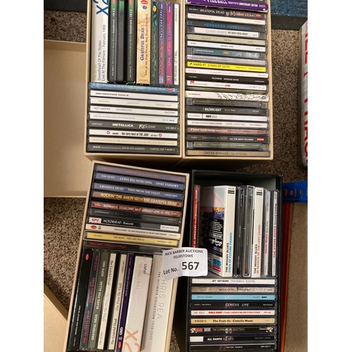 567 - Records : A huge collection of CDs/Sets/DVDs some cassettes in 4 large boxes plus several smaller bo... 