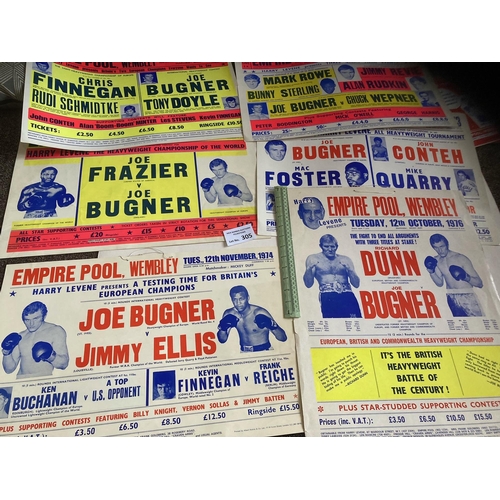 306 - Boxing : Original advertising posters, mostly fights, generally good inc Conteh, Dave Boy Green, Fin... 