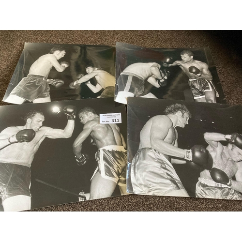 311 - Boxing : Excellent lot of original fight photographs larger size from 10x8 - 20x16 all b/w 1970s onw... 