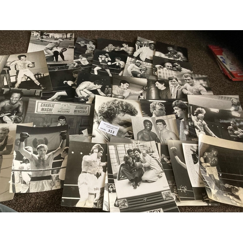 313 - Boxing : Super collection of original photos all b/w 8x6 - 10x8 - 1970s/80s inc Magri, Bugner, Bruno... 