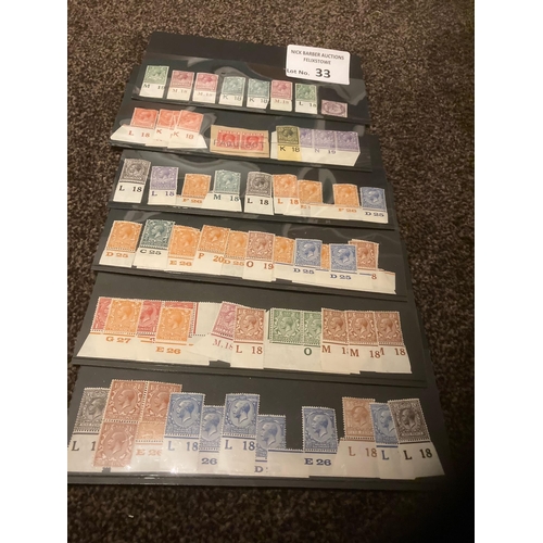 33 - Stamps : Nice lot of stamps - inc KGV controls plus many covers World/many censor etc - interesting ... 