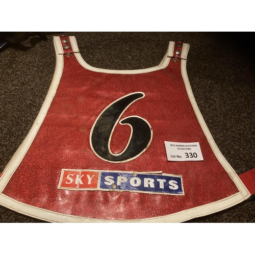 330 - Speedway : Belle Vue Aces Mann Motors early 1990s race jacket No. 6 - great item