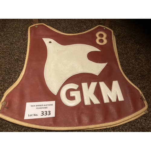 333 - Speedway : GKM Grudziadz Poland 1980s race jacket - original No. 8 - rare item