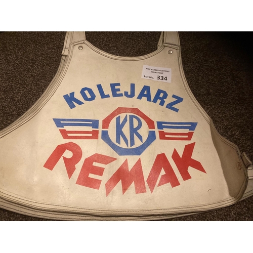 334 - Speedway : Kolejarz Opole Poland 1980s/90s race jacket - original No. 14 - good cond