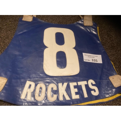 335 - Speedway : Rye House Rockets - Infradex 1979 No. 8 original race jacket - fine item