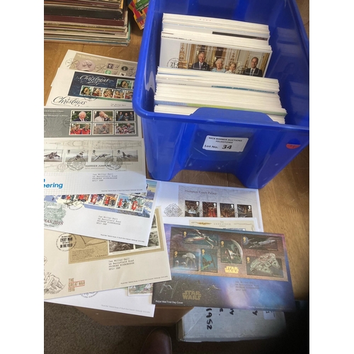 34 - Stamps : A good crate of GB First Day Covers- modern mostly 2000 - 2018/19 - good clean lot