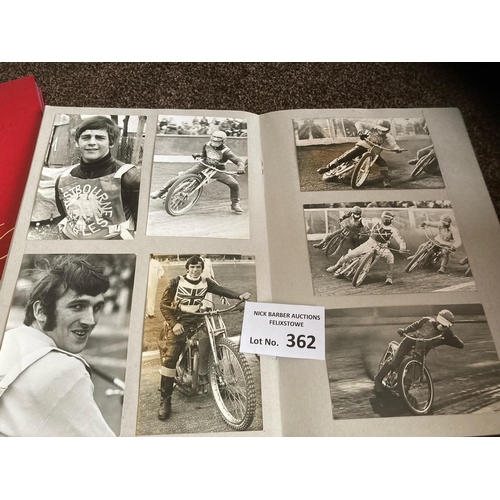 362 - Speedway : A wonderful collection of Eastbourne speedway photographs in an album late 1940s onwards ... 