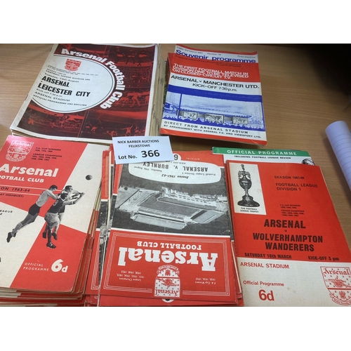 366 - Football : Arsenal home & away programmes 1960s x 201 - nice lot