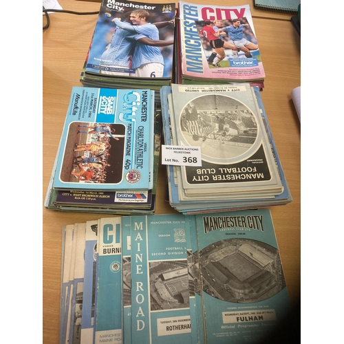 368 - Football : Manchester City home programmes 1950s - modern x 155 - all good cond