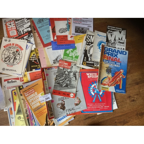 384 - Speedway : Box of foreign programmes 1960s onwards from all over the world (120+)