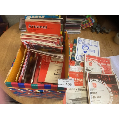 403 - Football : Box of Arsenal home programmes 1950s onwards - generally 1970s/80s