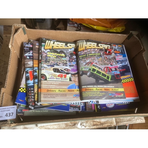 437 - Stock Car : Three boxes of modern magazines short circuit, rods & stocks & a good lot of Wheelspin m... 