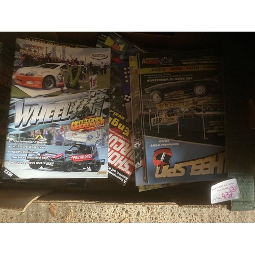 437 - Stock Car : Three boxes of modern magazines short circuit, rods & stocks & a good lot of Wheelspin m... 