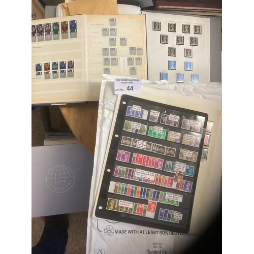 44 - Stamps : Modern GB mint stamps - mostly machin/regional 4 albums/loose etc - FV £360+