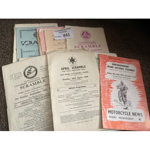 441 - Scrambling : Collection of programmes mostly South East nearly all late 1950s inc Woodham Ferrers, L... 