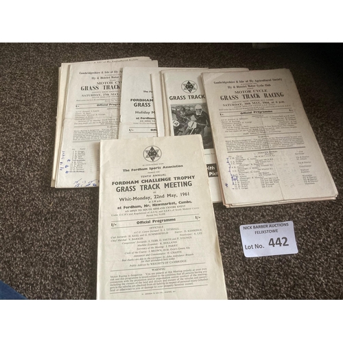 442 - Grass Track Racing : Programmes mostly South East venues & all 1950s - late (19)