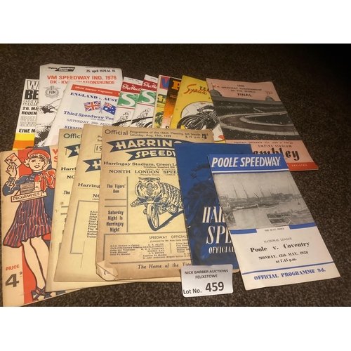 459 - Speedway : Small collection of progs inc pre war x4 plus World Finals etc (15)