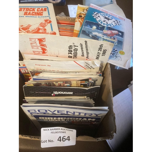 464 - Stock Car : A box of modern programmes Uk venues 1970s-2000s (250+ progs)