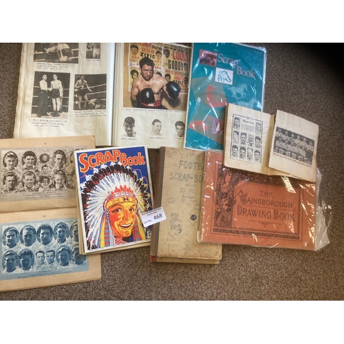 468 - Scrapbooks : Include a mix of sports inc football, busby babes, speedway, motor racing, 1940s/50s & ... 