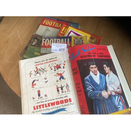 477 - Boxing : Bound volume of Jack Solomons presents programmes 1949-52 plus a few 66 football magazines