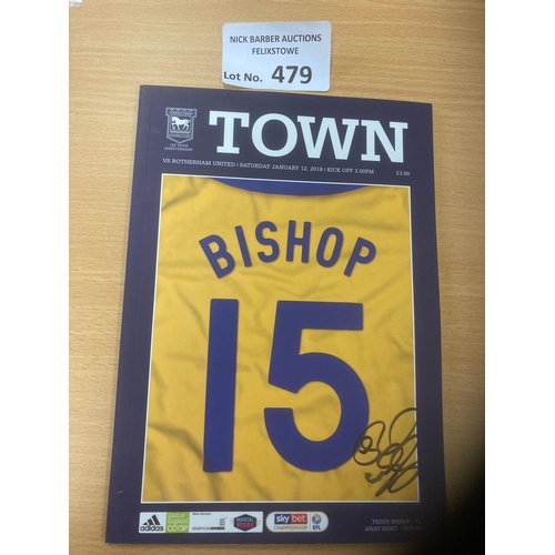 479 - Football : Ipswich Town home programme 2019 v Rotherham signed by Ed Sheeran on a visit to Portman R... 