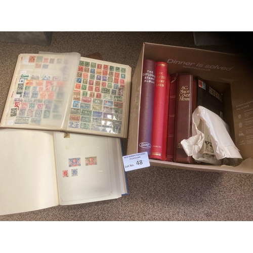 48 - Stamps : Box of various stamp albums good lot - heavy box