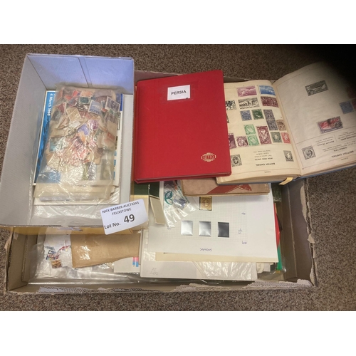 49 - Stamps : Large box of stamps in albums & loose vast lot