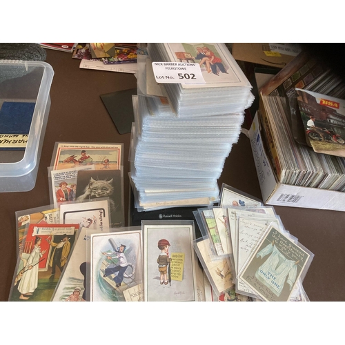 502 - Postcards : Comic collection of cards great depth in lot 450/500 cards in crate - great lot inc Mcgi... 