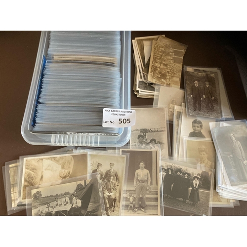 505 - Postcards : Social History - 400+ cards in box many RPs - various subjects needs investigating