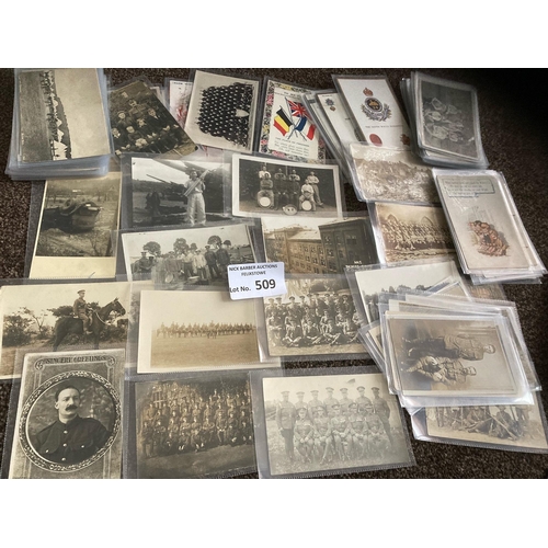 509 - Postcards : Military - 250+ general military cards all sleeved - good selection (many RPs)