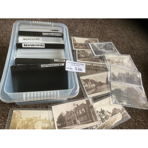 536 - Postcards : Herts/Surrey/Beds/Berks/Bucks collection of cards 250+ many RPs all sleeved RPs Amongst