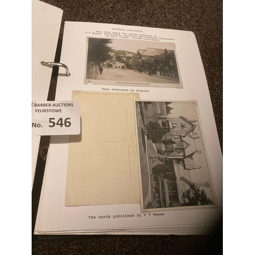 546 - Postcards : A History of postcard collecting - in a mounted album, with advertising, RPs, comic etc ... 