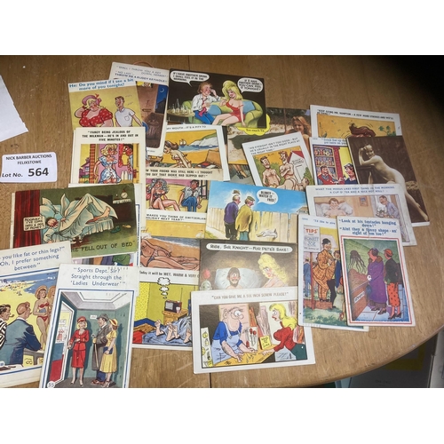 564 - Postcards : Seaside comic/humour cards collection of 25+