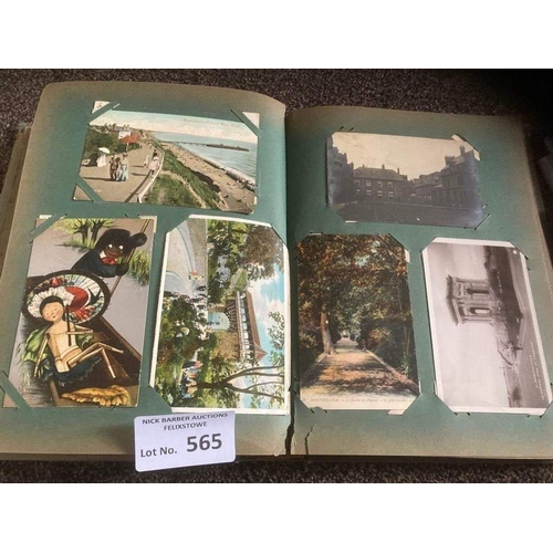 565 - Postcards : Super postcard album vintage inc GB topo some RPs France etc all early 1900s some Africa... 