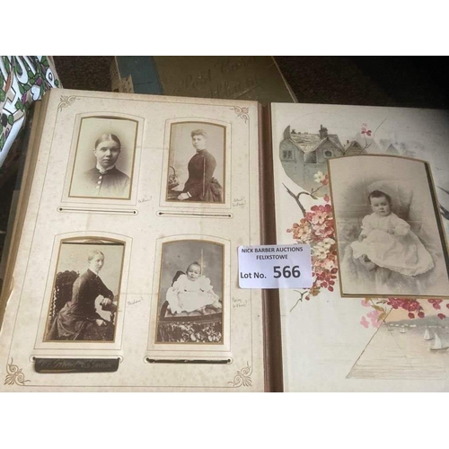 566 - Postcards : Carte de Visite super vintage album - late 1800s Wilkins/White family around 64 cards ba... 