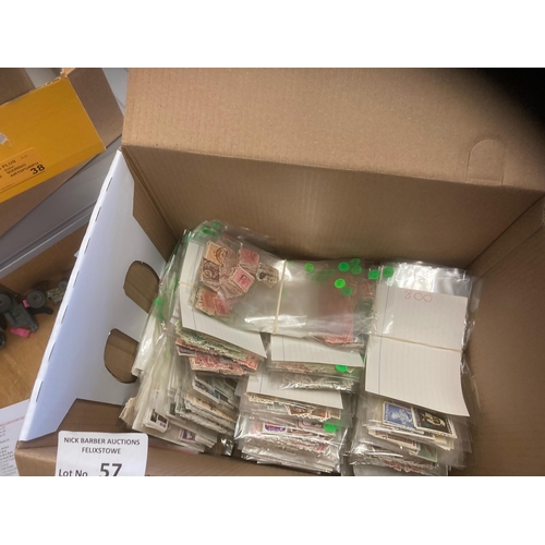 57 - Stamps : New Zealand - nice box of stamps - many 100s all off paper (massive lot 100s)