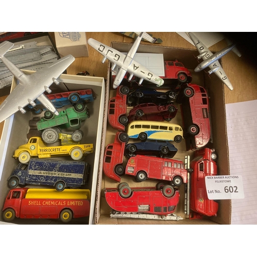 602 - Diecast : 2 boxes of Dinky - playworn & also some repaints nice lot