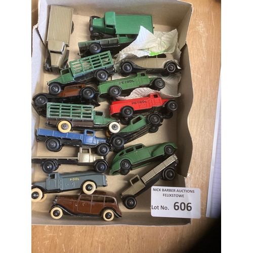 606 - Diecast : Dinky - super box of vintage cars/trucks all play worn but great conditions - lovely lot