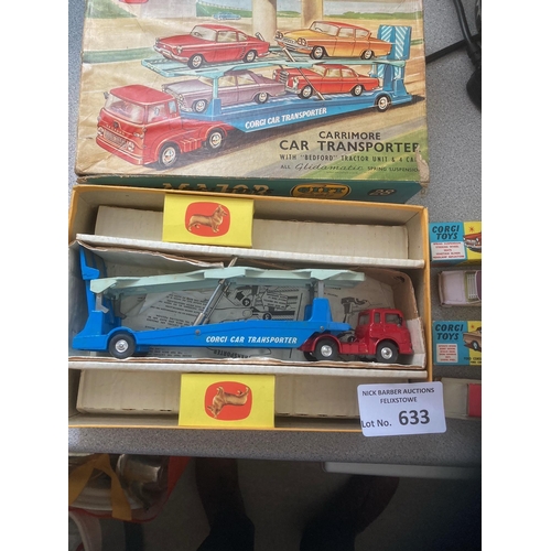 633 - Diecast : Corgi major toys - gift set 28 Carrimore Car Transporter - super item - box with some wear... 